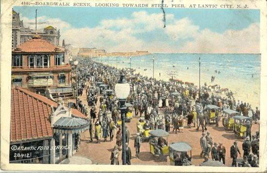 Atlantic City - Atlantic City Boardwalk Postcard